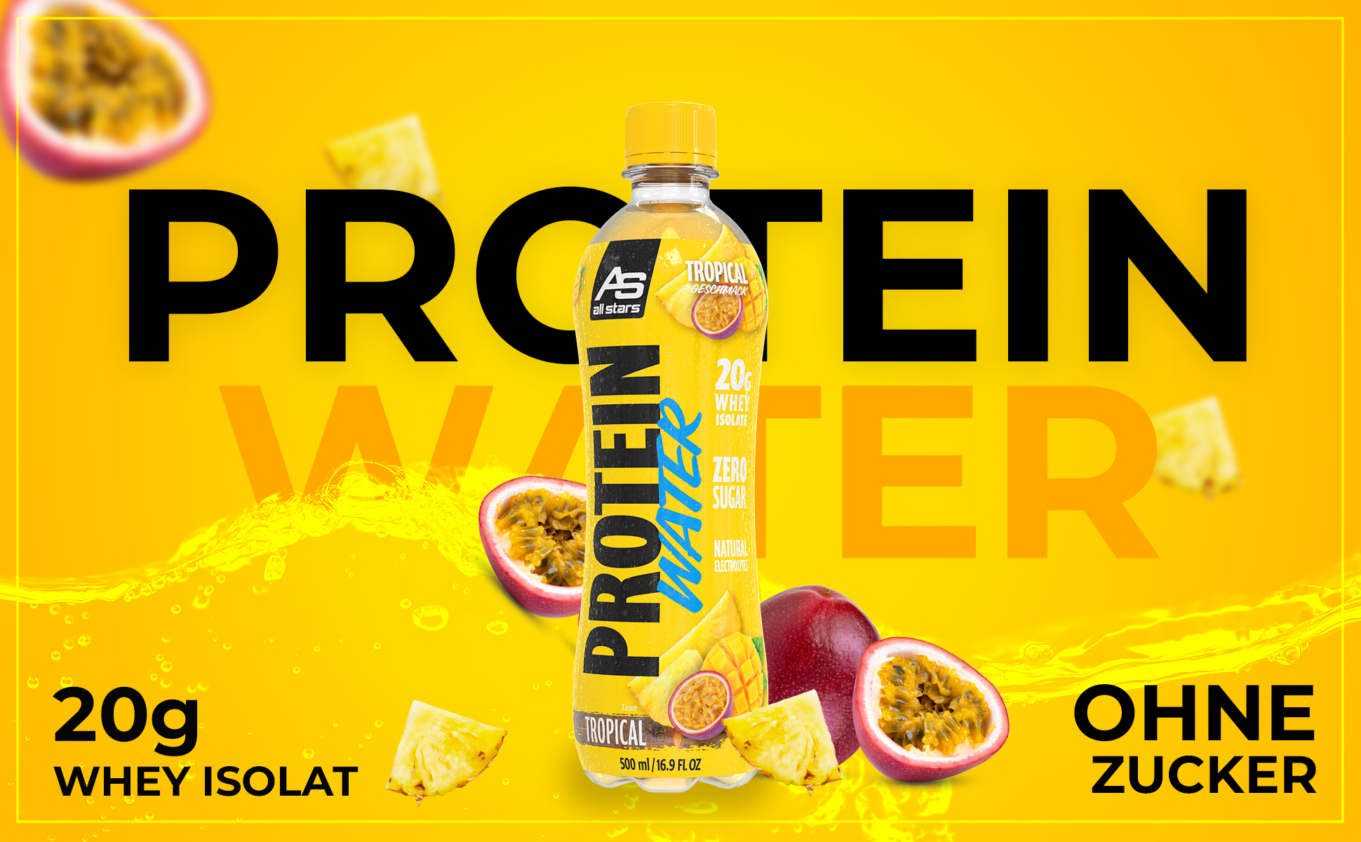 Protein Water Banner Tropical